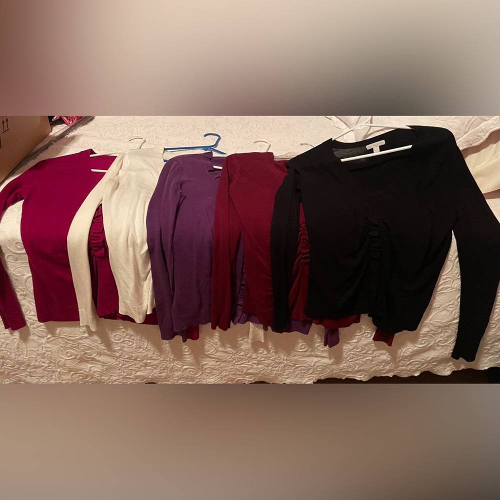 Lot of 5 New York & Company Button Cardigan Sweaters